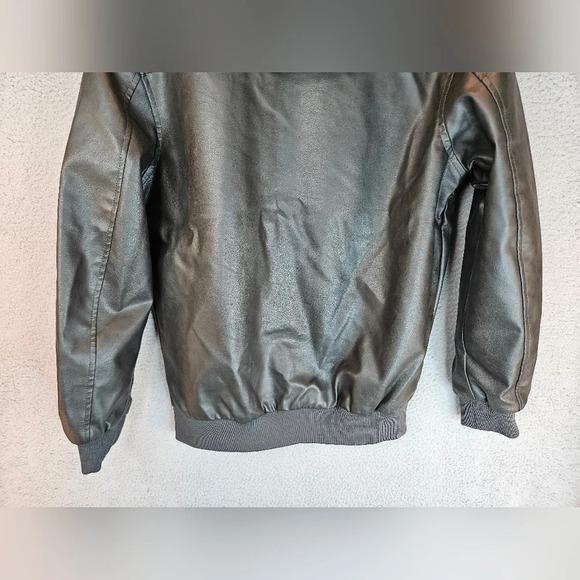 Magcomsen Jacket Men Sz S Black PU faux Leather Moto Removable Hood High-quality - Picture 13 of 14